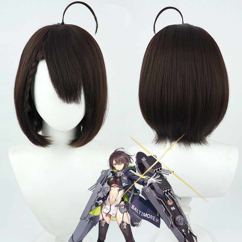 USS Baltimore Games Cosplay Wigs Azur Lane Brown Wigs