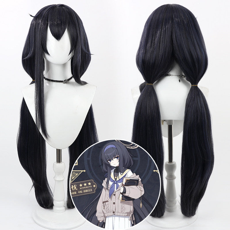 Ui Koseki Cosplay Wigs Blue Archive Dark Blue Wigs