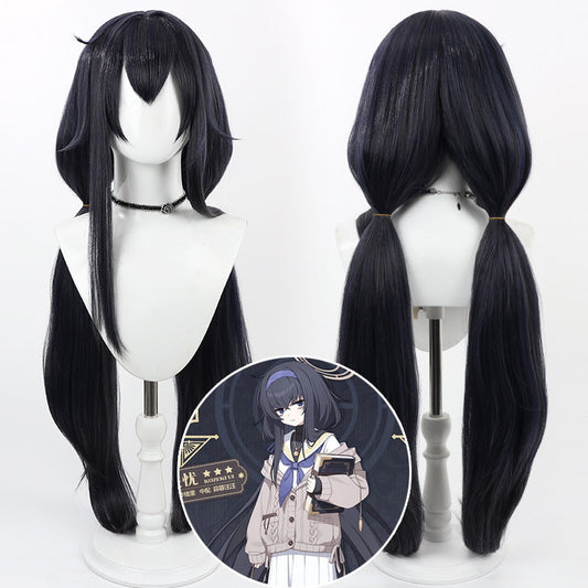 Ui Koseki Cosplay Wigs Blue Archive Dark Blue Wigs