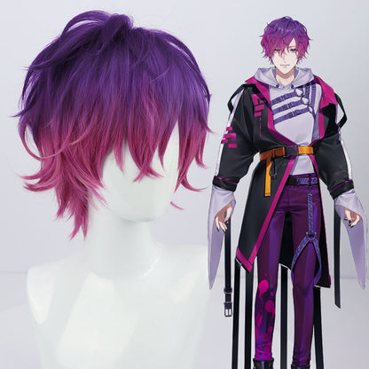 Uki Violeta Cosplay Wigs NIJISANJI Vtuber Gradient Mixed Wigs