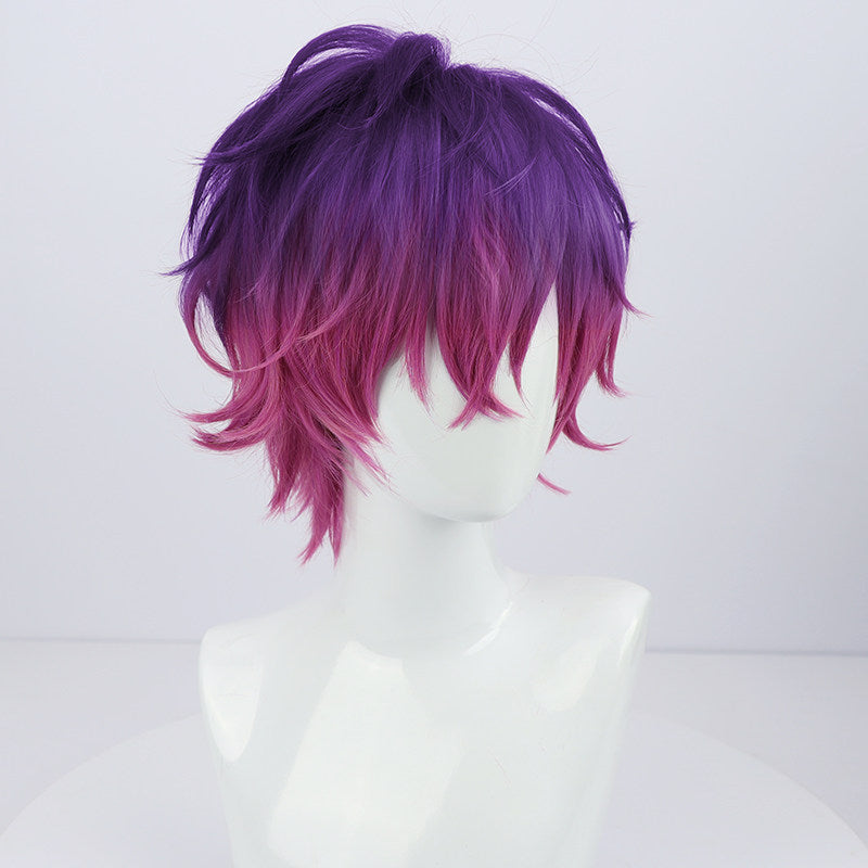 Uki Violeta Cosplay Wigs NIJISANJI Vtuber Gradient Mixed Wigs