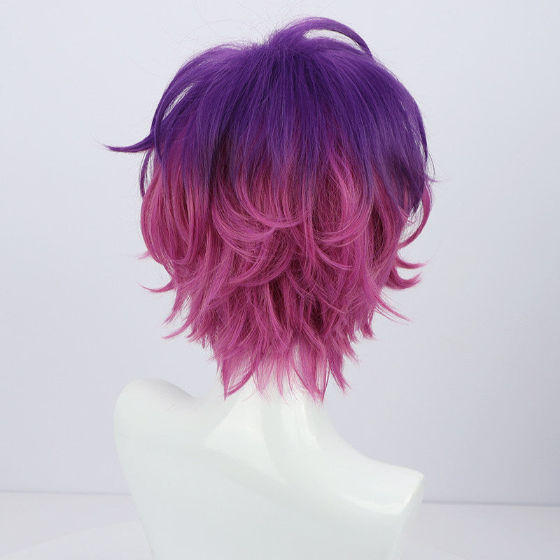 Uki Violeta Cosplay Wigs NIJISANJI Vtuber Gradient Mixed Wigs
