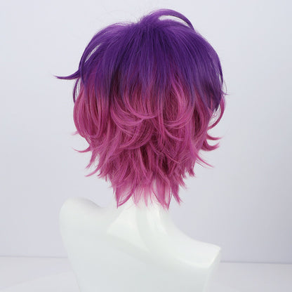 Uki Violeta Cosplay Wigs NIJISANJI Vtuber Gradient Mixed Wigs