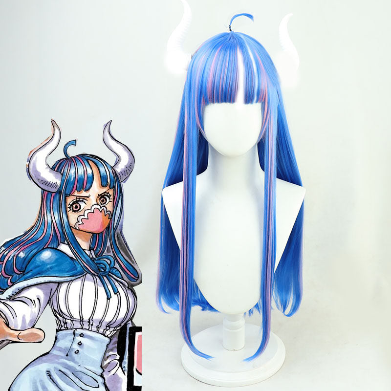 Ulti Cosplay Wigs One Piece Beast Pirates Blue Pink Tone Wigs