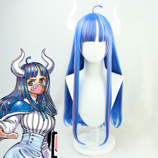 Ulti Cosplay Wigs One Piece Beast Pirates Blue Pink Tone Wigs