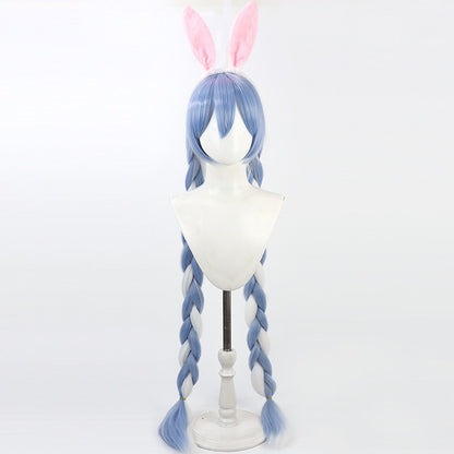 Usada Pekora Cosplay Wigs Swimsuit Hololive VTuber Gradient Long Hair