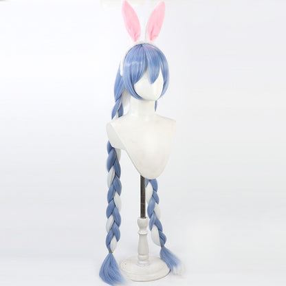 Usada Pekora Cosplay Wigs Swimsuit Hololive VTuber Gradient Long Hair
