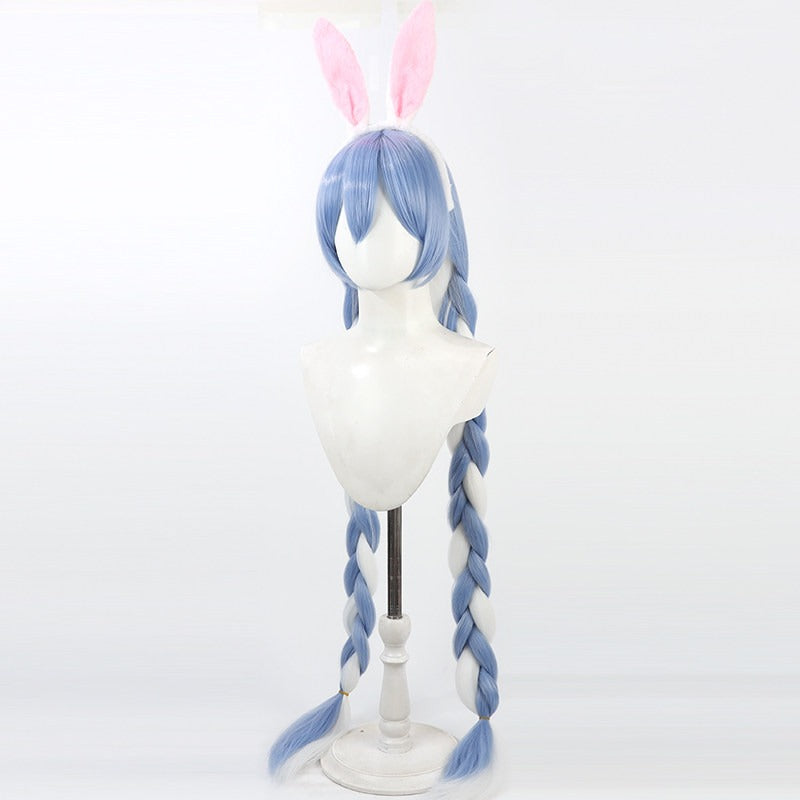 Usada Pekora Cosplay Wigs Swimsuit Hololive VTuber Gradient Long Hair