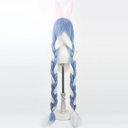 Usada Pekora Cosplay Wigs Swimsuit Hololive VTuber Gradient Long Hair