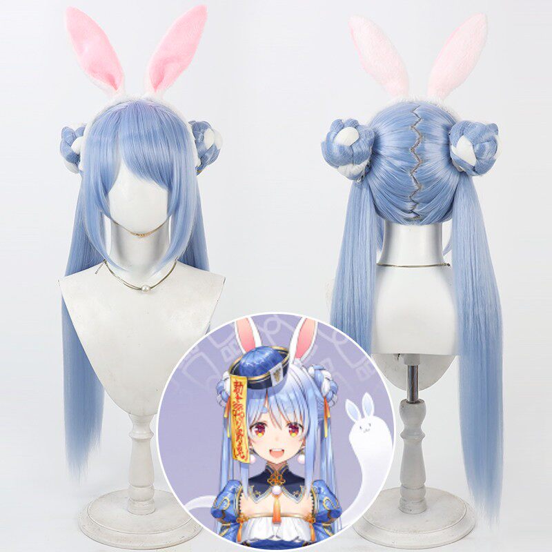Usada Pekora Cosplay Wigs Zombie Rabbit Hololive Style VTuber