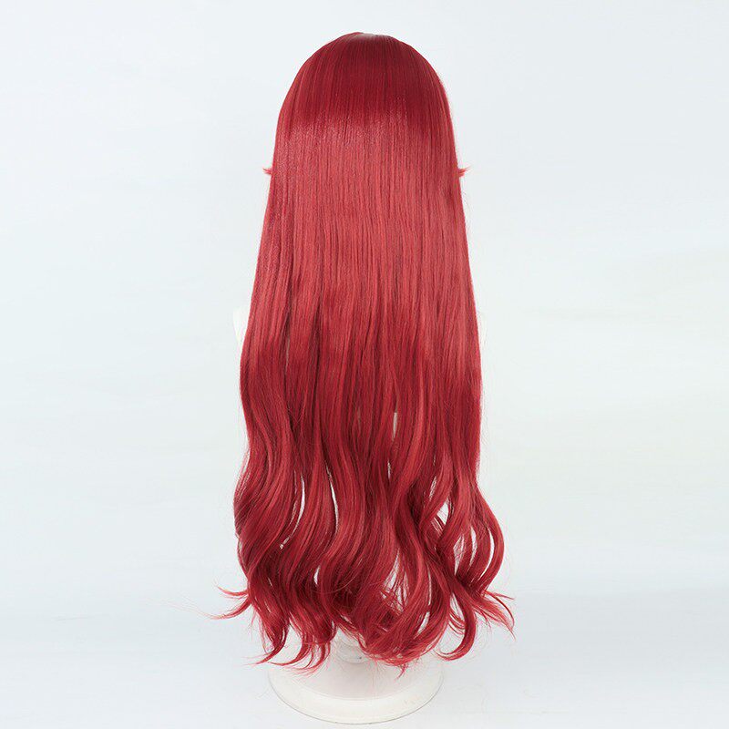 VSPO! VTuber Cosplay Wigs Nekota Tsuna Wine Red Wigs