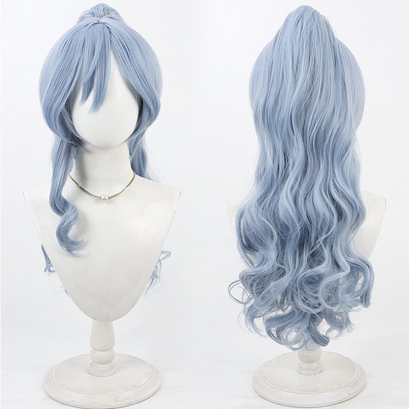 VSPO! VTuber Cosplay Wigs Yano Kuromu Curly Ponytail