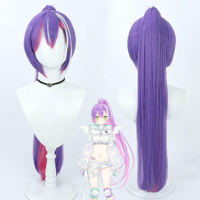 VTuber Cosplay Wigs Tokoyami Towa Cyberpunk Hololive 4th Gen