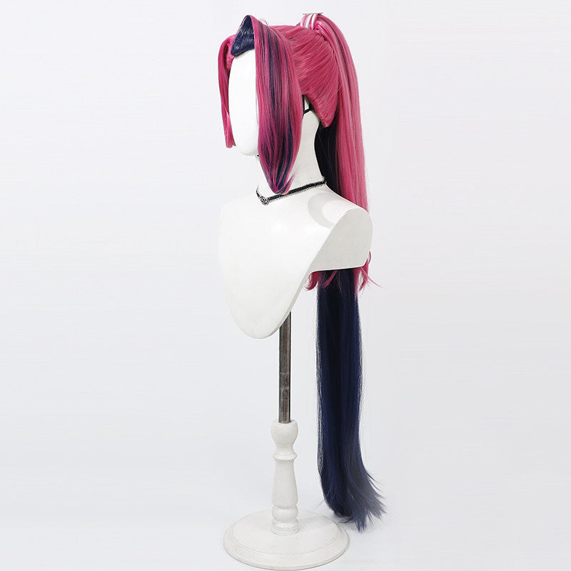 Velvette Cosplay Wigs Hazbin Hotel Split Ponytail Wigs