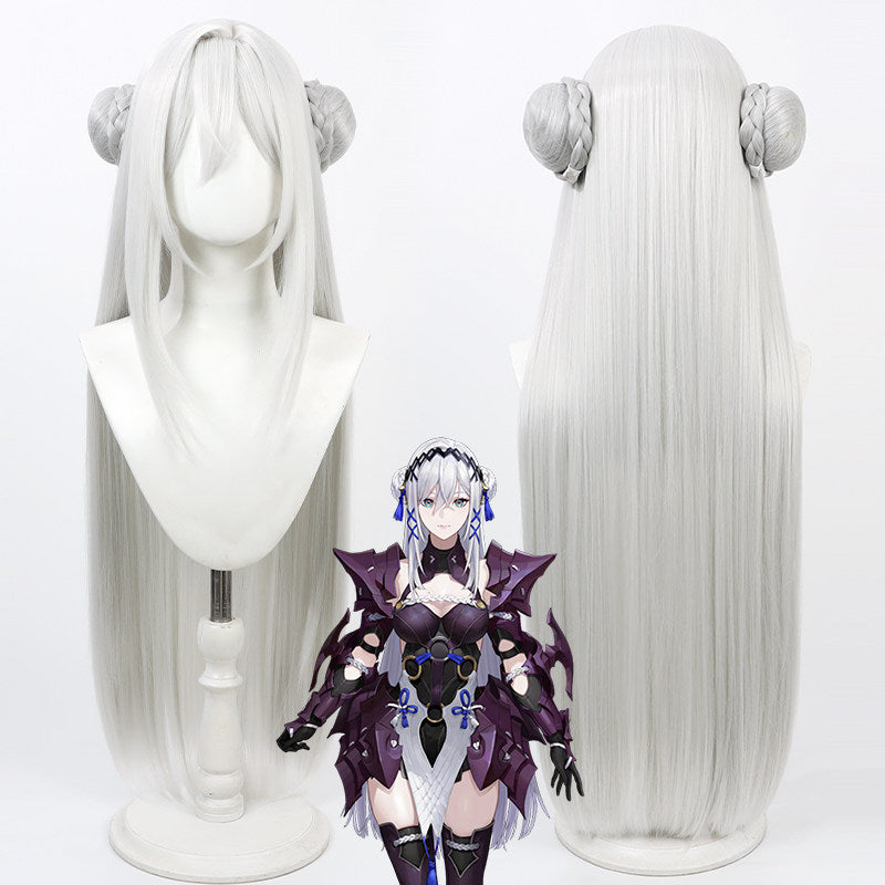 Victoria Brightshield Cosplay Wigs NIJISANJI VTuber Silver Wigs
