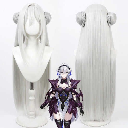 Victoria Brightshield Cosplay Wigs NIJISANJI VTuber Silver Wigs