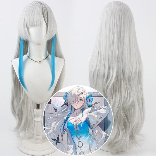 Vtuber Cosplay Wigs Isekaijoucho Silver Curly Wigs KAMITSUBAKI STUDIO