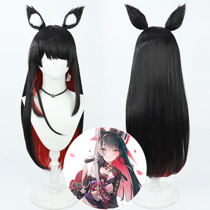 Wakamo Kosaka Cosplay Wigs Blue Archive Black Red Wigs