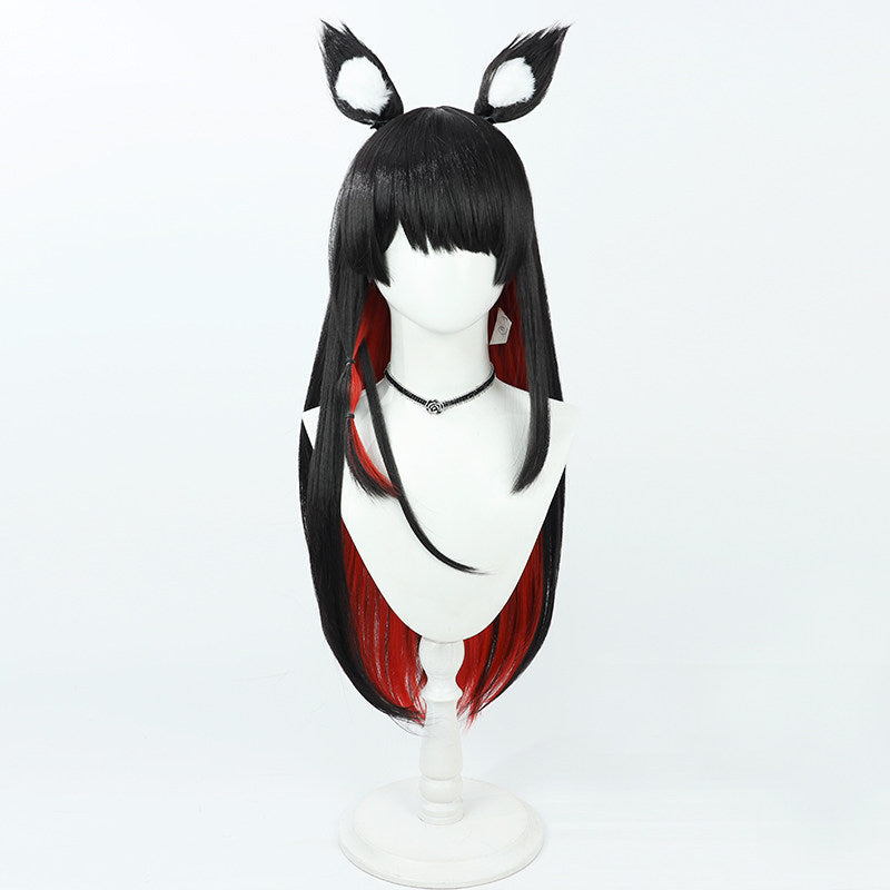 Wakamo Kosaka Cosplay Wigs Blue Archive Black Red Wigs