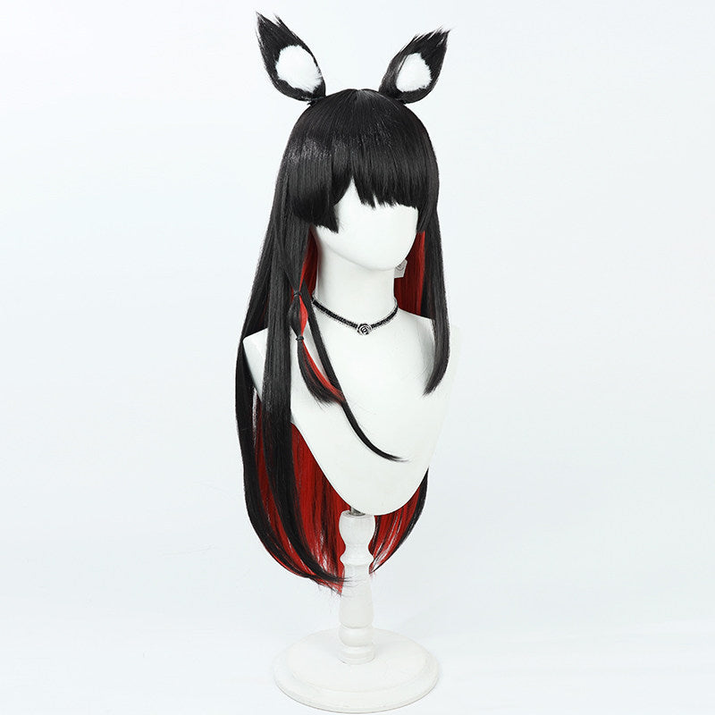 Wakamo Kosaka Cosplay Wigs Blue Archive Black Red Wigs