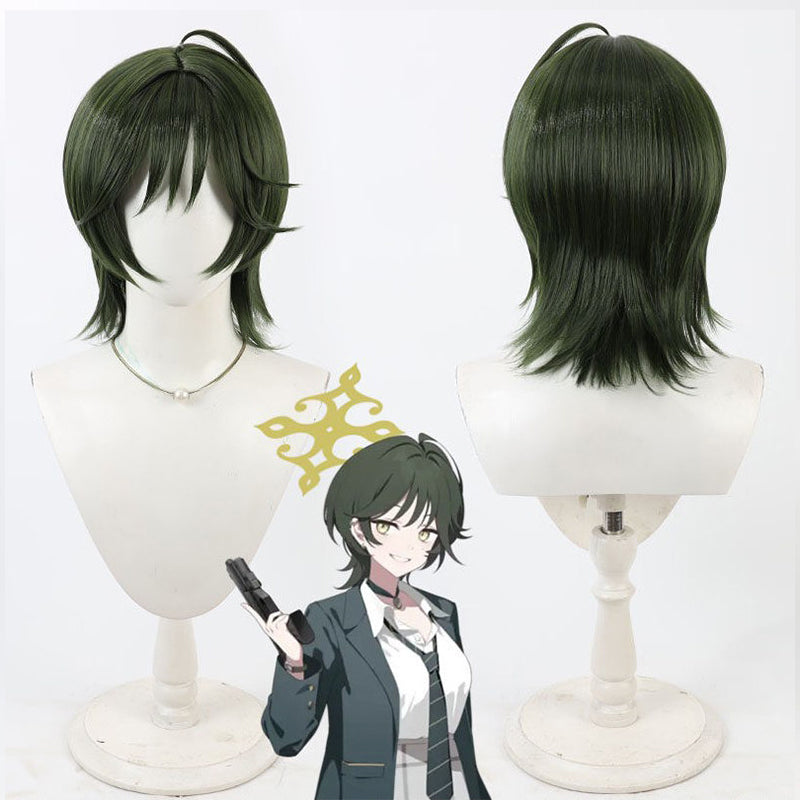Wakasa Fuyu Cosplay Wigs Short Wigs Blue Archive