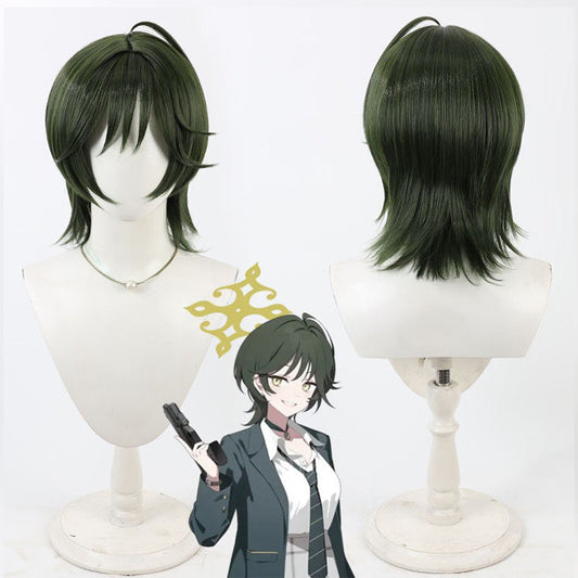 Wakasa Fuyu Cosplay Wigs Short Wigs Blue Archive
