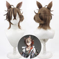 Whitetail Cosplay Wigs Brown Braid With Ears Arknights