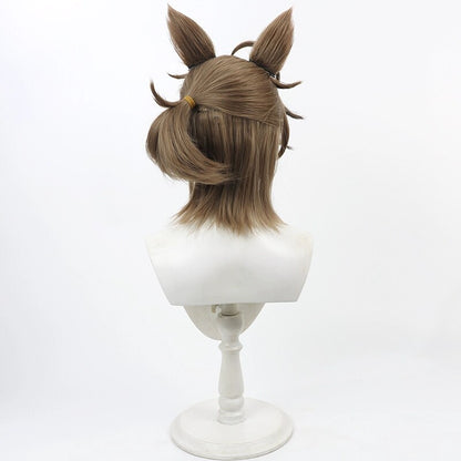 Whitetail Cosplay Wigs Brown Braid With Ears Arknights