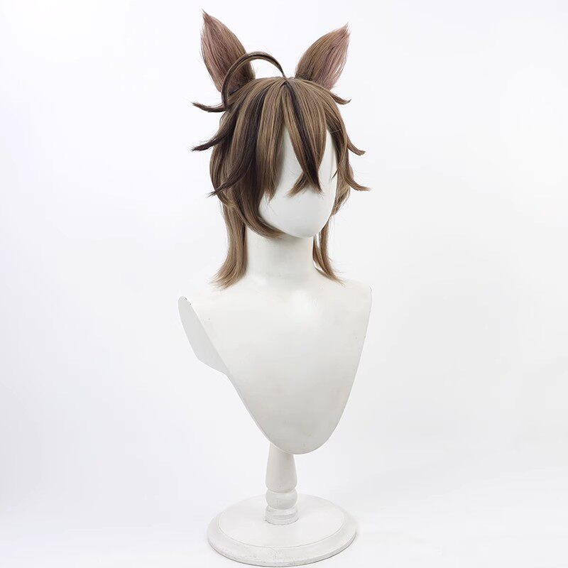 Whitetail Cosplay Wigs Brown Braid With Ears Arknights