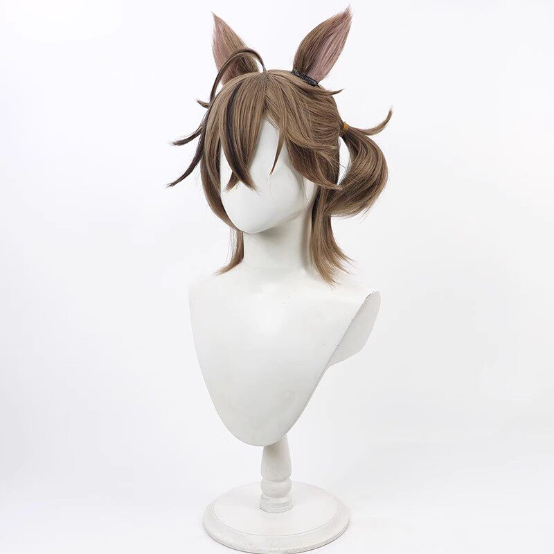 Whitetail Cosplay Wigs Brown Braid With Ears Arknights