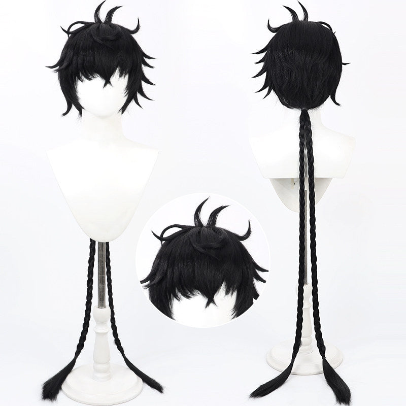 Wuthering Waves Games Cosplay Wigs Male Rover Black Wigs