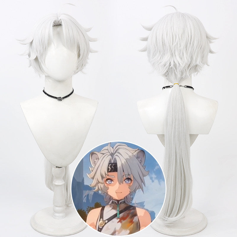 Wuthering Waves Lingyang Cosplay Wigs Silver Wigs