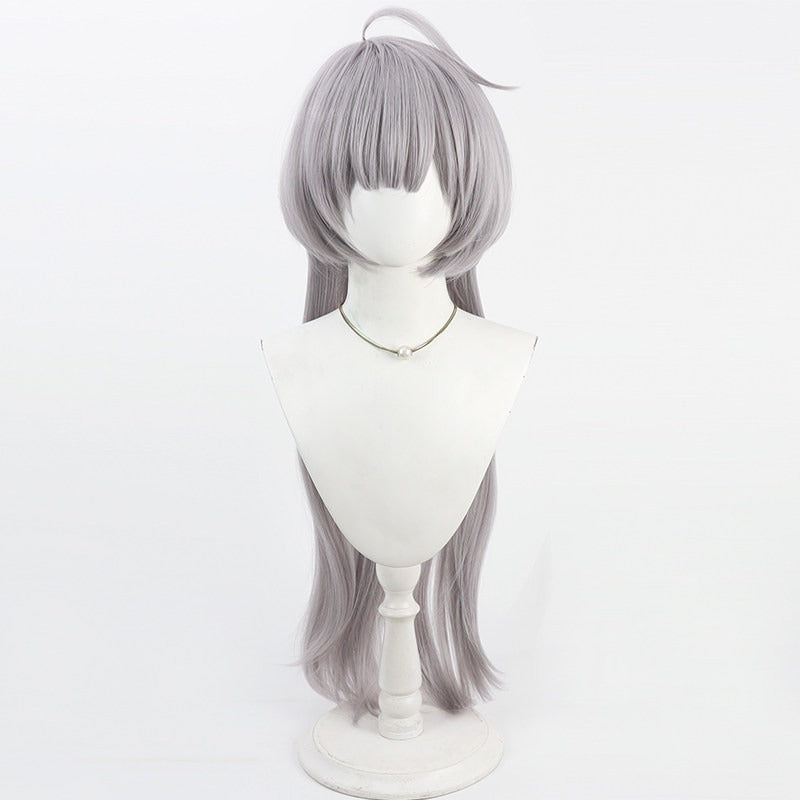 Yabuki Palm Cosplay Wigs Grey Purple Wigs Blue Archive