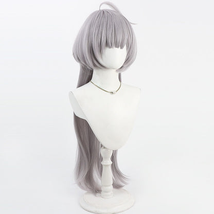 Yabuki Palm Cosplay Wigs Grey Purple Wigs Blue Archive