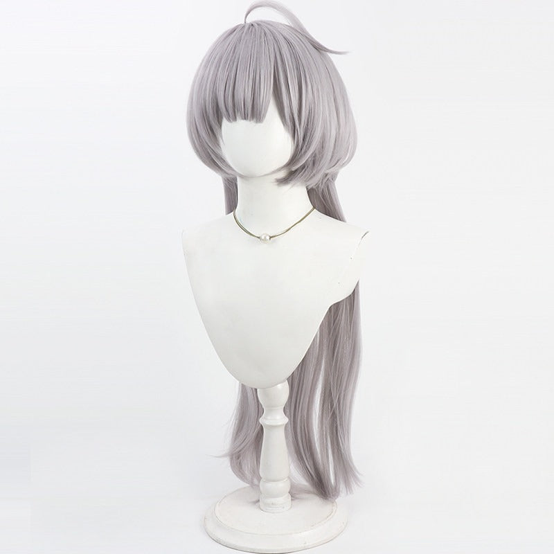 Yabuki Palm Cosplay Wigs Grey Purple Wigs Blue Archive