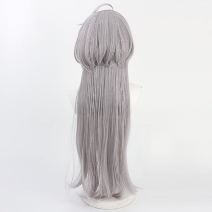 Yabuki Palm Cosplay Wigs Grey Purple Wigs Blue Archive