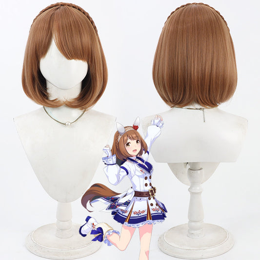 Yukino Bijin Cosplay Wigs Split Headband Braids Umamusume: Pretty Derby