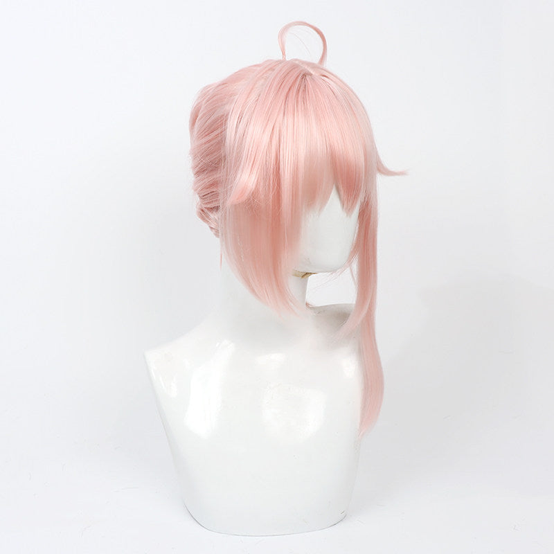 Yutori Natsu Cosplay Wigs Pink High Pony Wigs Blue Archive