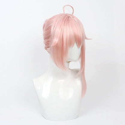 Yutori Natsu Cosplay Wigs Pink High Pony Wigs Blue Archive