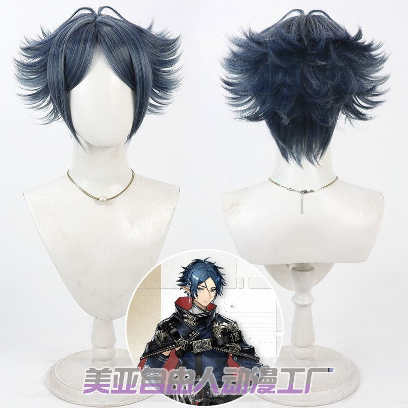 Zuo Le Cosplay Wigs Grey Blue Wigs Arknights