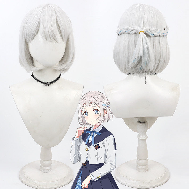 Lilja Katsuragi Gakumas Cosplay Wigs Silver Anime Wigs