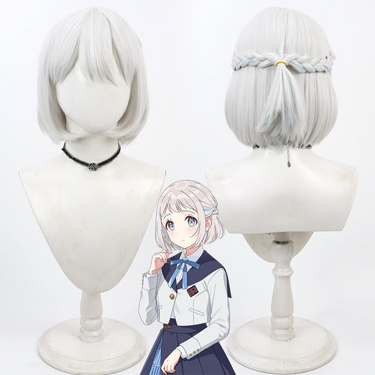 Lilja Katsuragi Gakumas Cosplay Wigs Silver Anime Wigs